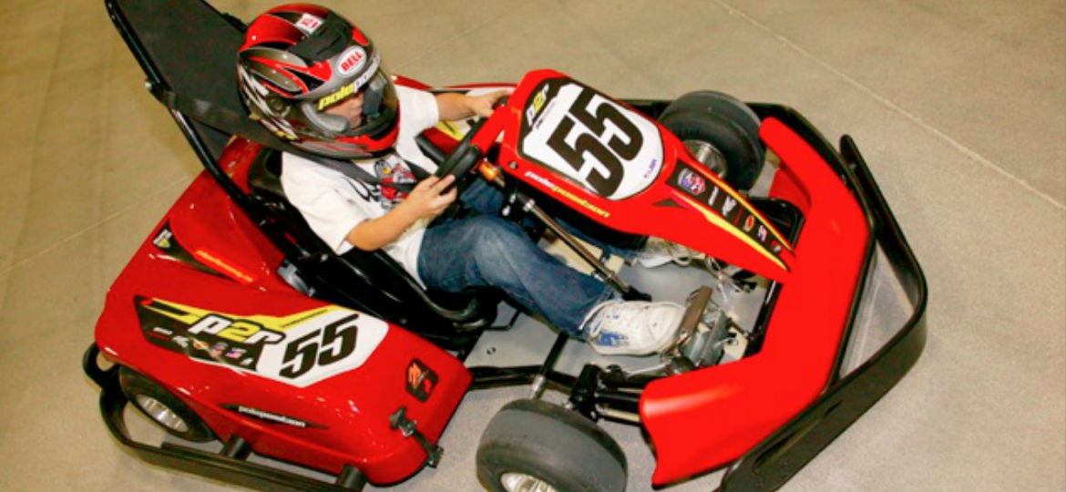 Kid go kart racer