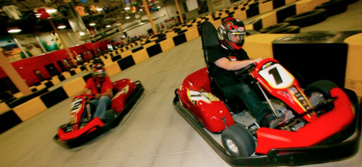 Adult kart racers