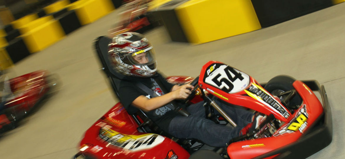 Youth go kart racers